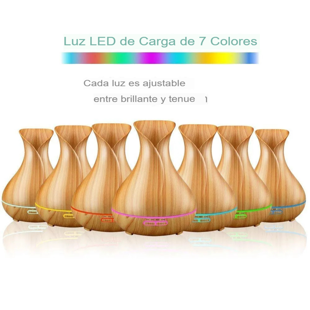 Lámpara Humidificadora de Madera Elegante